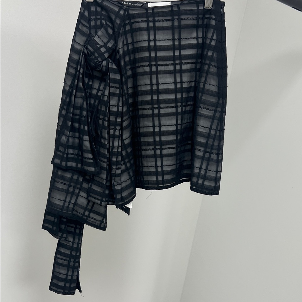 Damielle Romeril Aysymetrical Check Mini Skirt